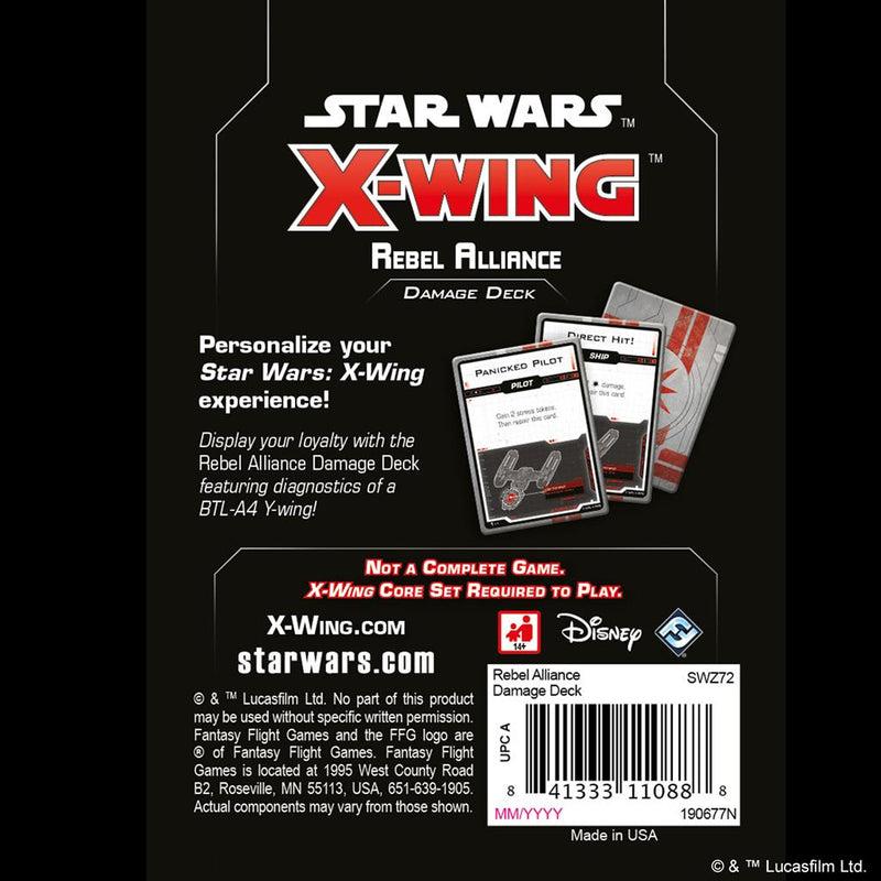 X-Wing 2nd Ed: Rebel Alliance Damage Deck