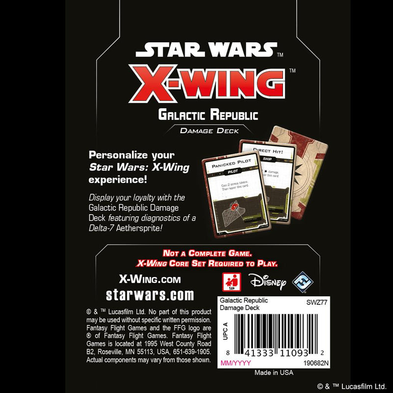 X-Wing 2nd Ed: Galactic Republic Damage Deck
