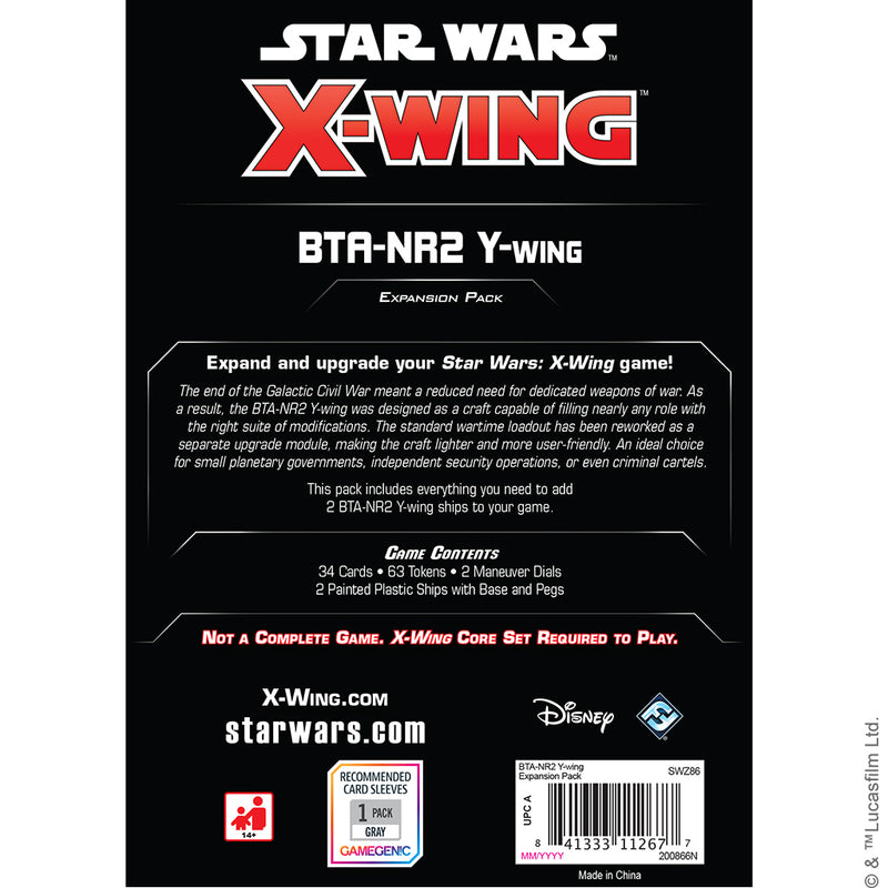 X-Wing 2nd Ed: BTA-NR2 Y-Wing Expansion Pack