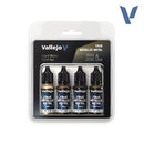Vallejo True Metal Metallic: 77.258 Aged Metal Paint Set