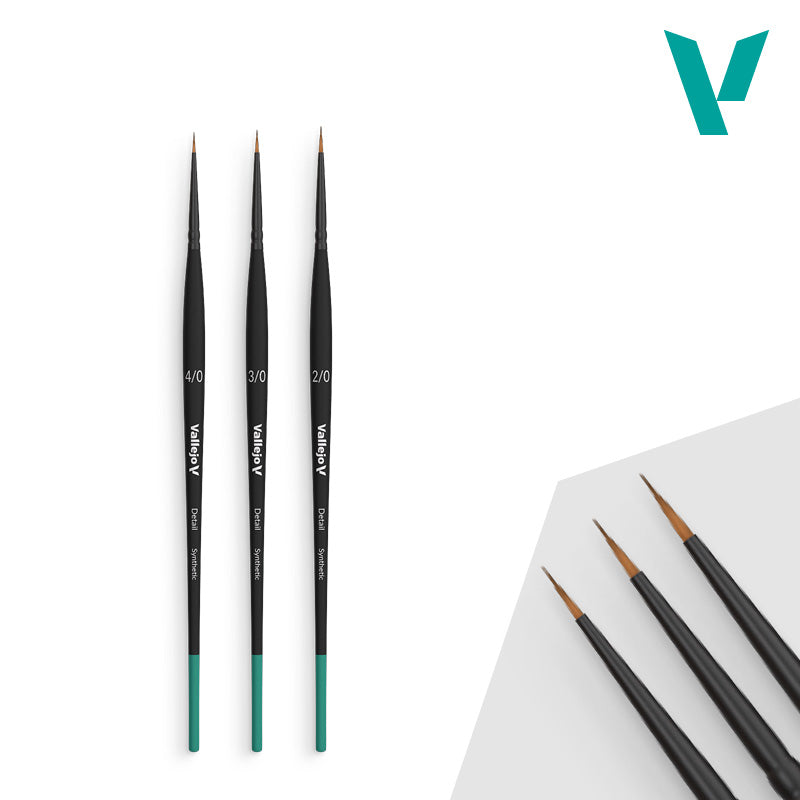 Vallejo Brush: Synthetic - Detail Definition Set (4/0, 3/0, 2/0)