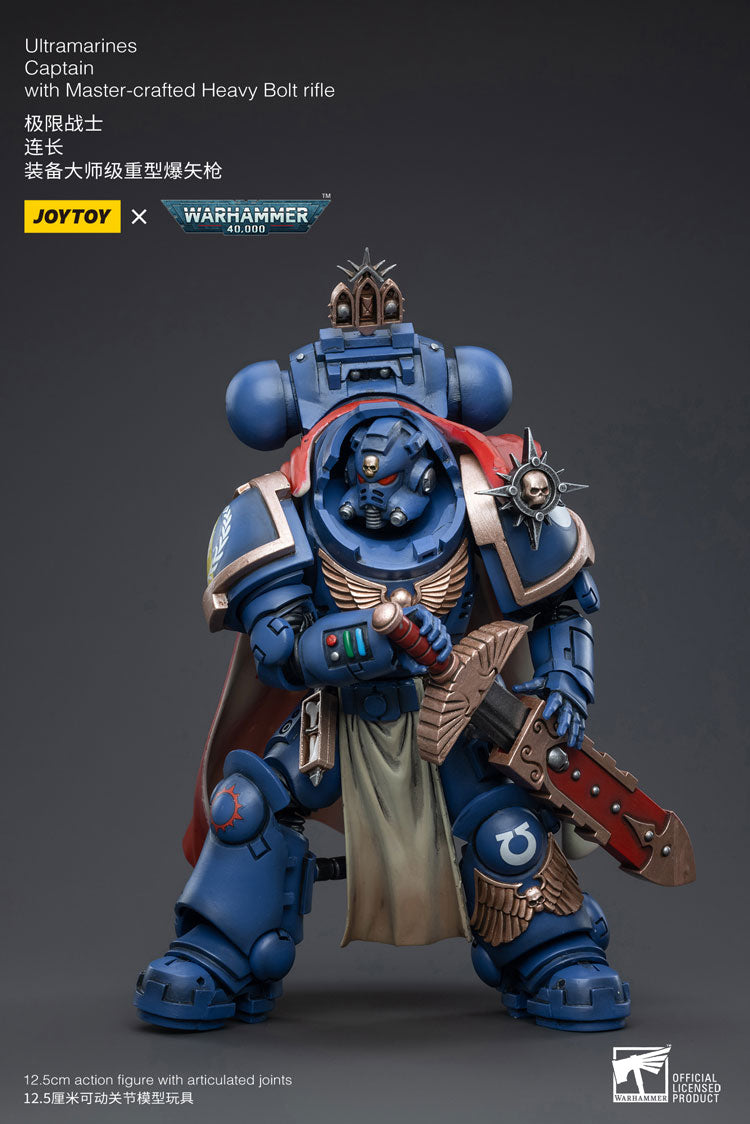 Joytoy: Ultramarines Primaris Captain Ptolias Corvor with Master Crafter Heavy Bolt Rifle