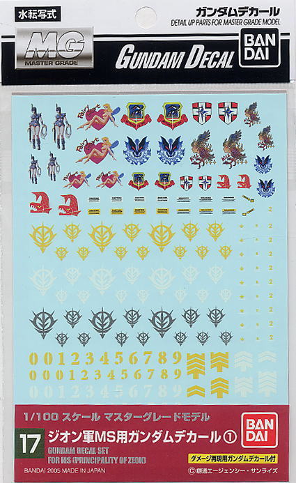 Gundam Decal 017: Principality of Zeon