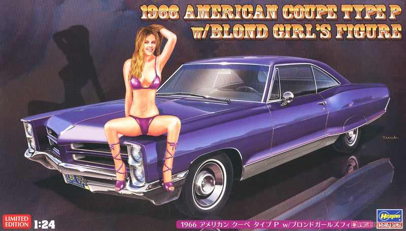 Hasegawa 1/24 1966 American Coupe Type P w/BLOND GIRLS FIGURE (SP424)