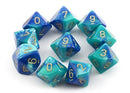 Chessex Dice: Gemini Astral Blue-Teal / Gold 10D10