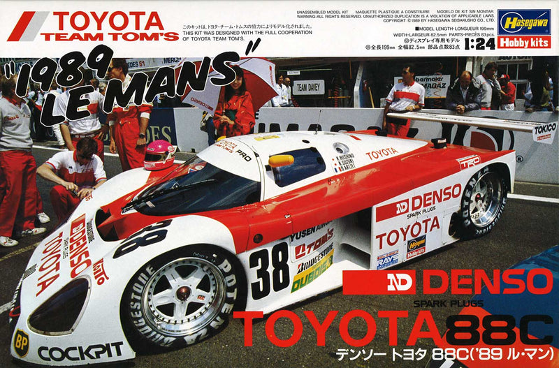 Hasegawa 1/24 Denso Toyota 88C ('89) Le Mans Scale Kit 2019 re-issue