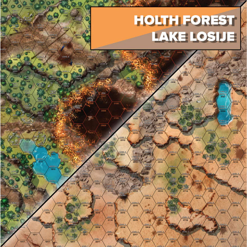 Battletech: Neoprene Battle Mat - Battle of Tukayyid (Holth Forest / Lake Losiije)