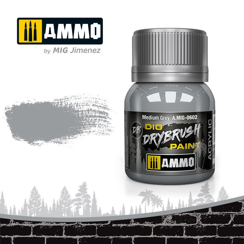 Ammo Mig: 0602 Medium Grey Dio Drybrush