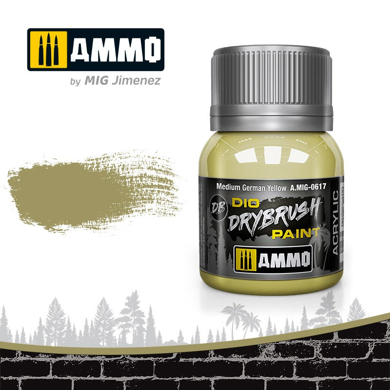 Ammo Mig: 0617 Medium German Yellow Dio Drybrush