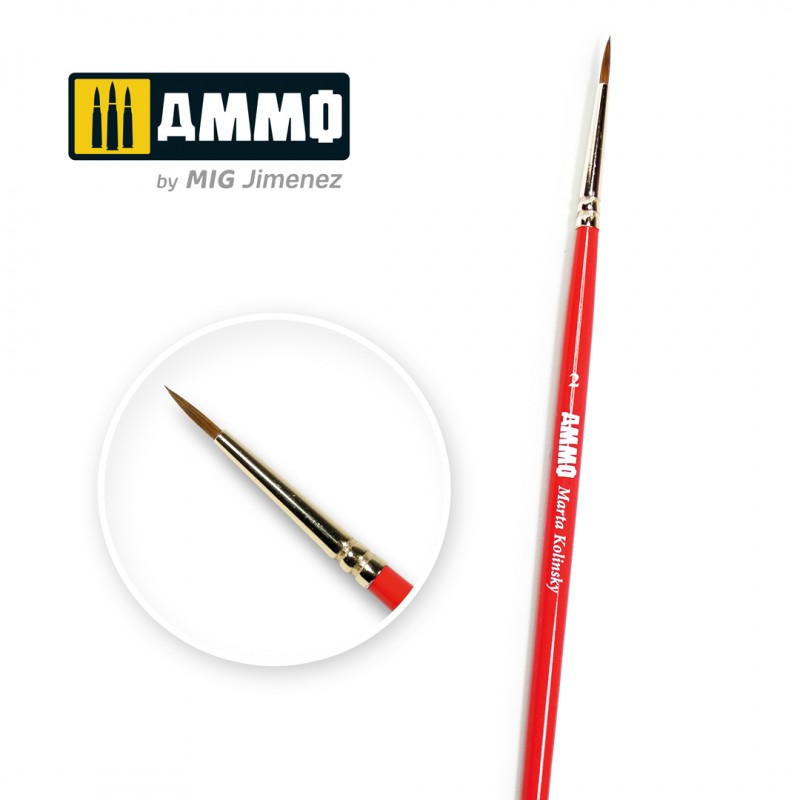 Ammo Mig: Marta Kolinsky Brush - Size 2