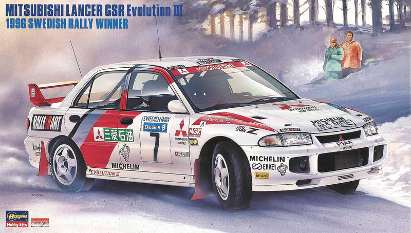 Hasegawa 1/24 Mitsubishi Lancer GSR Evolution III 1996 Swedish Rally winner