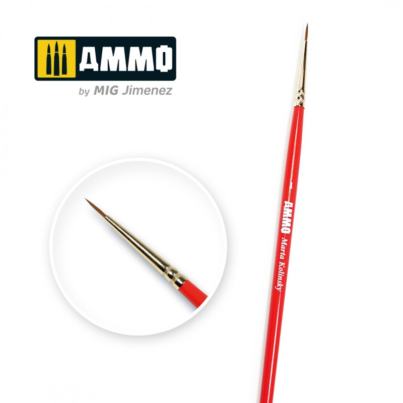 Ammo Mig: Marta Kolinsky Brush - Size 1