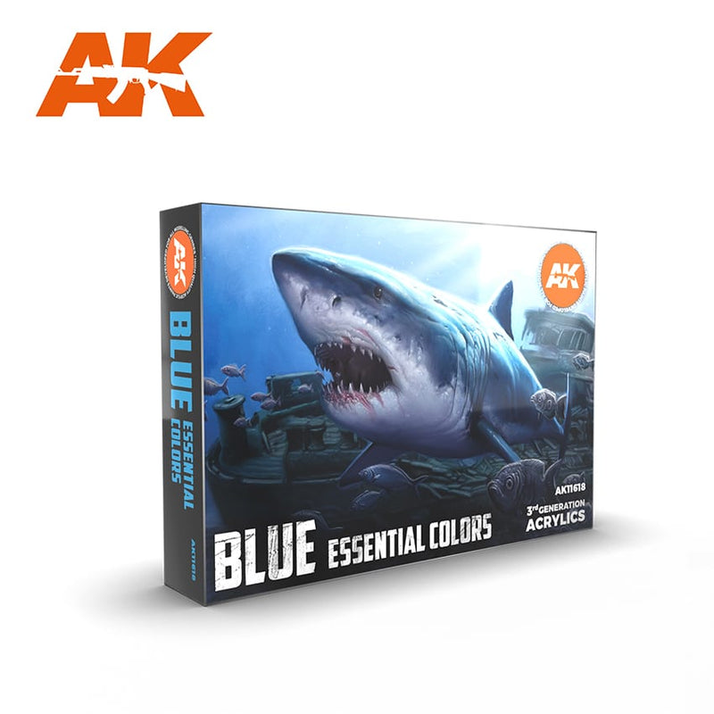 AK11618: Essential Colours - Blue Paint Set