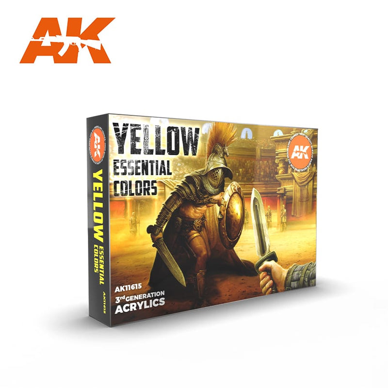 AK11615: Essential Colours - Yellow Paint Set