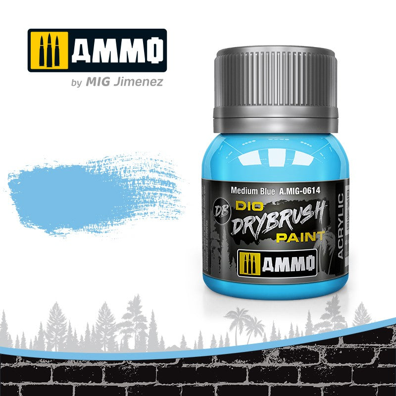 Ammo Mig: 0614 Medium Blue Dio Drybrush