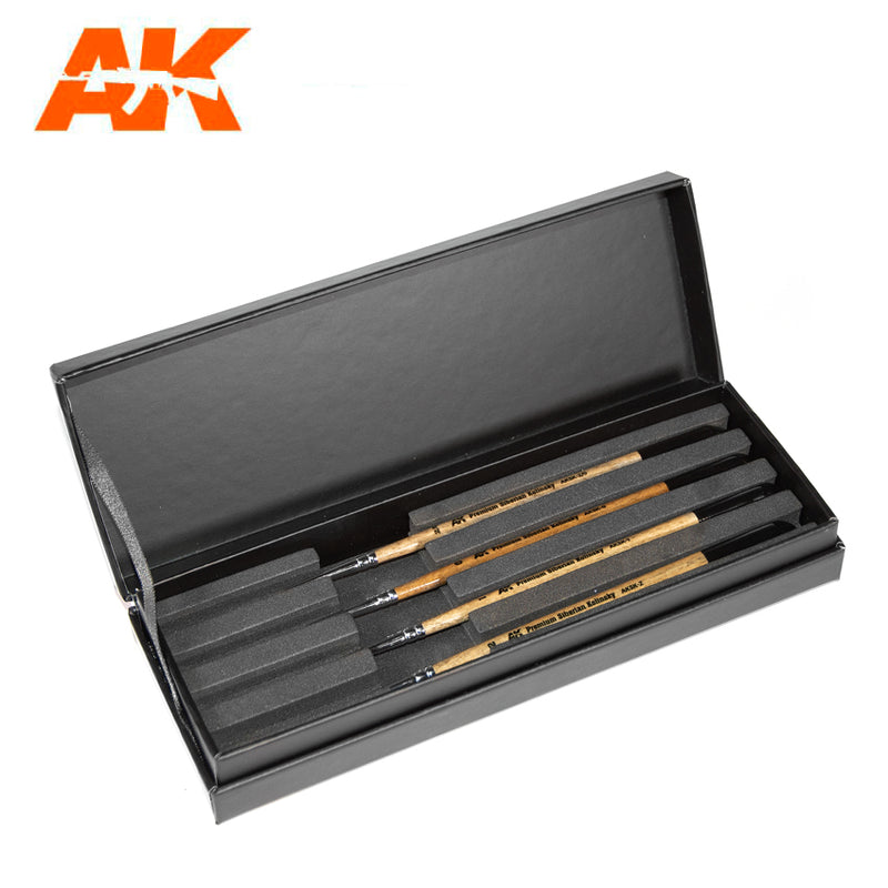 AK Interactive Siberian Kolinsky Deluxe Brush Case