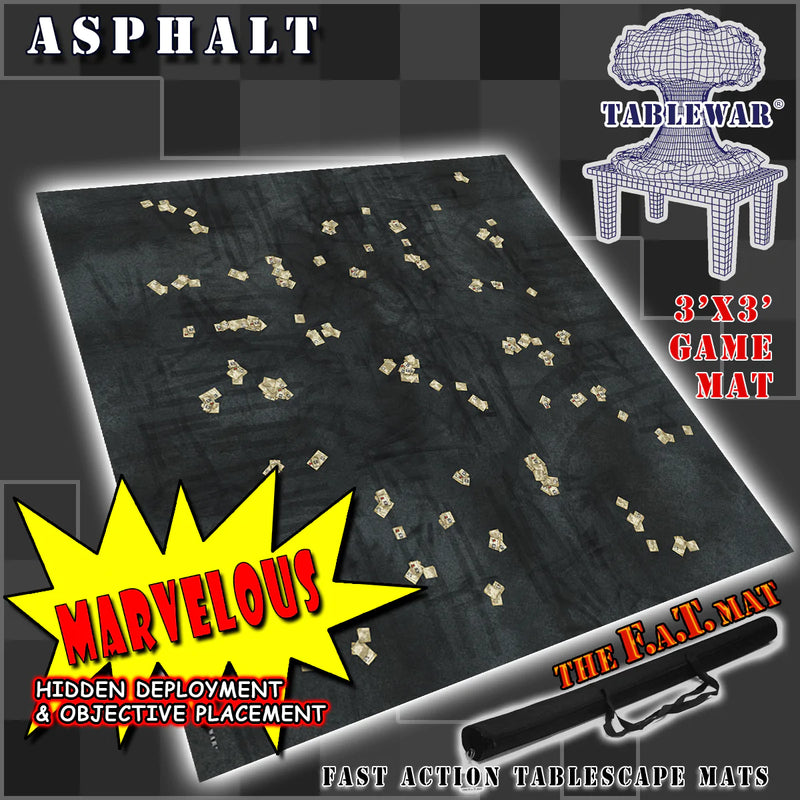 F.A.T. Mats: 'Asphalt' 3x3 Gaming Mat