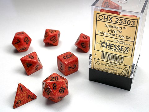Chessex Dice: Speckled Fire Polyhedral 7-die Set