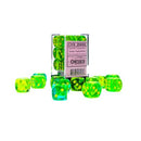 Chessex Dice: Gemini Translucent Green-Teal/Yellow 12D6