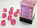 Chessex Dice: Borealis Pink/Silver 36D6 Luminary