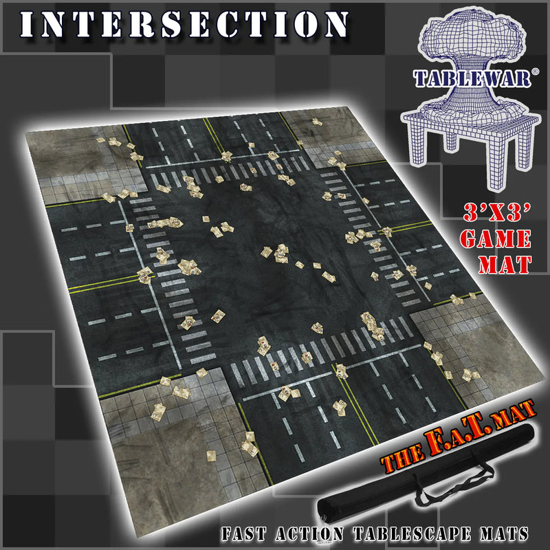 F.A.T. Mats: 'Intersection' 3x3 Gaming Mat