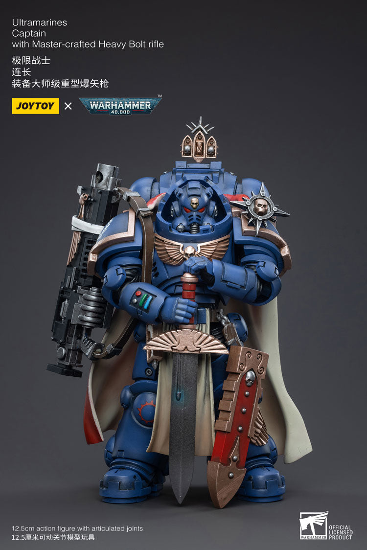 Joytoy: Ultramarines Primaris Captain Ptolias Corvor with Master Crafter Heavy Bolt Rifle