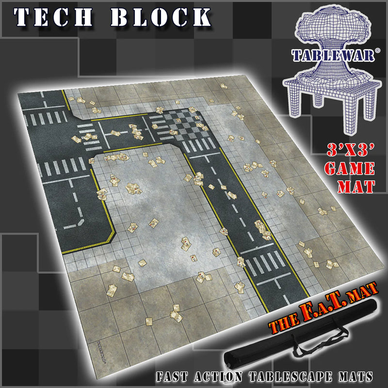 F.A.T. Mats: 'Tech Block' 3x3 Gaming Mat