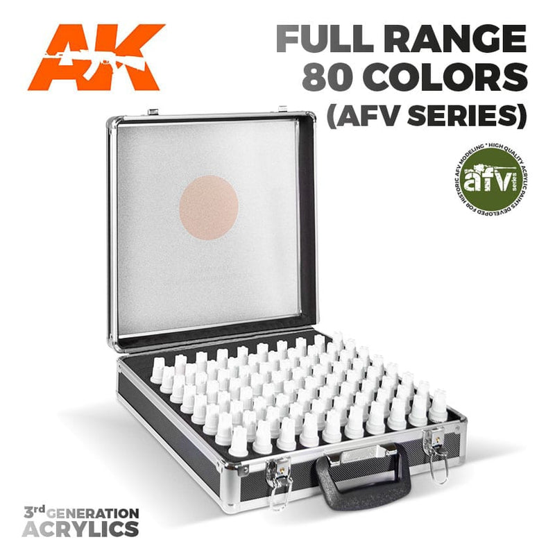 AK Interactive 3rd Gen AFV Range Briefcase (80 Colors)