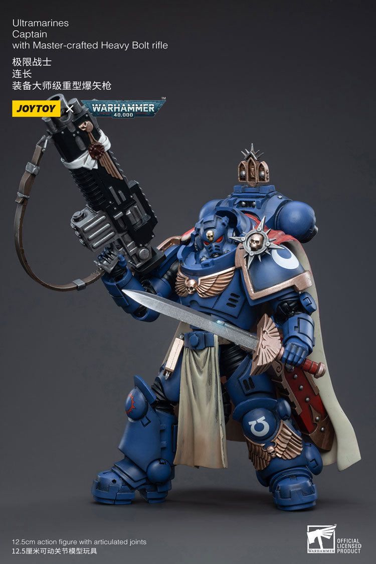 Joytoy: Ultramarines Primaris Captain Ptolias Corvor with Master Crafter Heavy Bolt Rifle