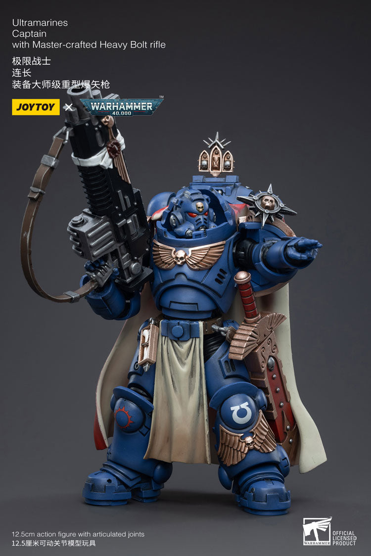 Joytoy: Ultramarines Primaris Captain Ptolias Corvor with Master Crafter Heavy Bolt Rifle