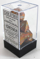 Chessex Dice: Glitter Gold/Silver Polyhedral 7-die Set