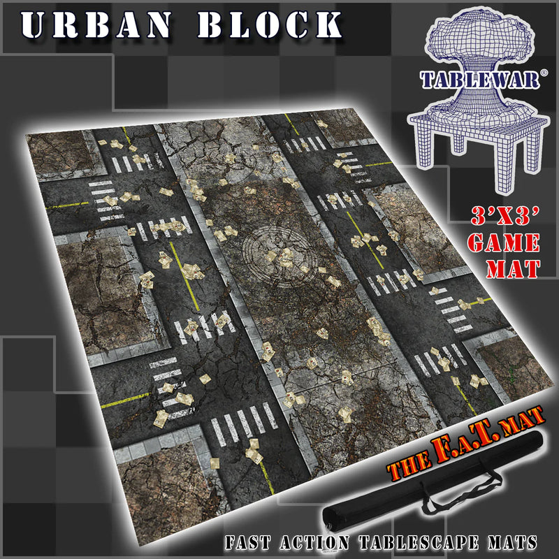 F.A.T. Mats: 'Urban Block' 3x3 Gaming Mat