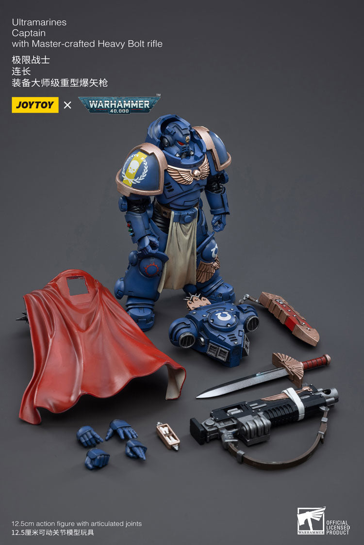 Joytoy: Ultramarines Primaris Captain Ptolias Corvor with Master Crafter Heavy Bolt Rifle