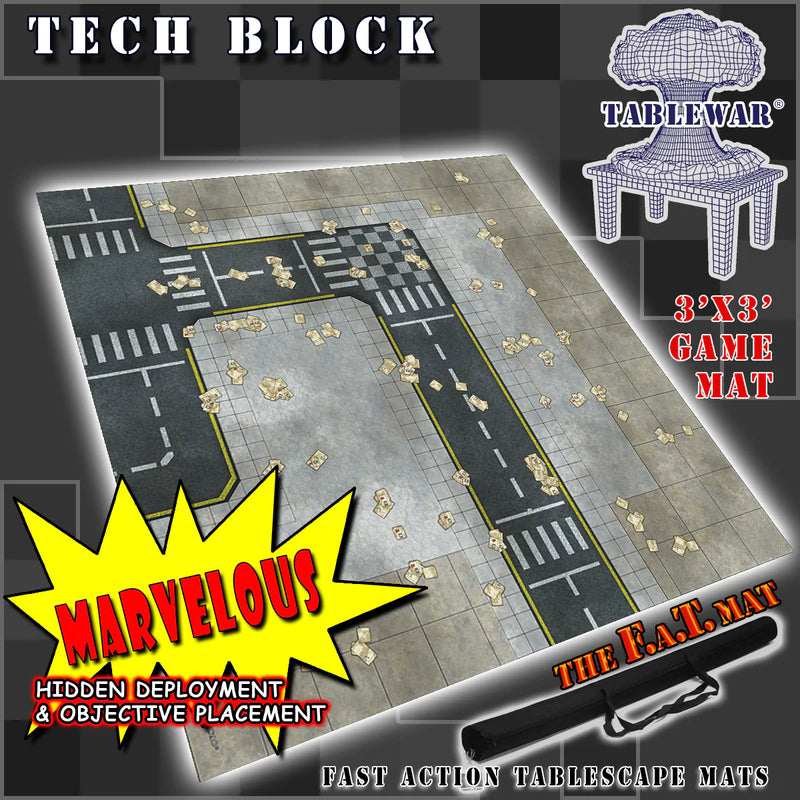 F.A.T. Mats: 'Tech Block' 3x3 Gaming Mat