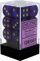 Chessex Dice: Borealis Royal Purple/Gold Luminary 12D6