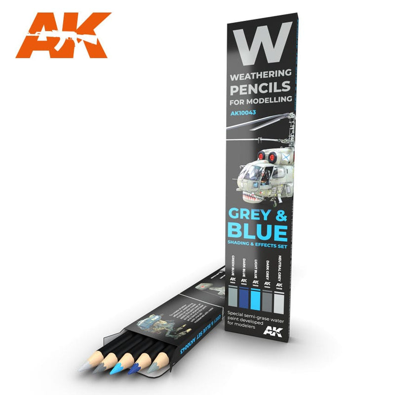 AK: Watercolor Pencil Set - Grey & Blue