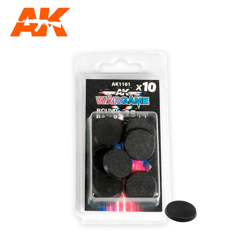 AK1101: 25mm Round Bases (10)