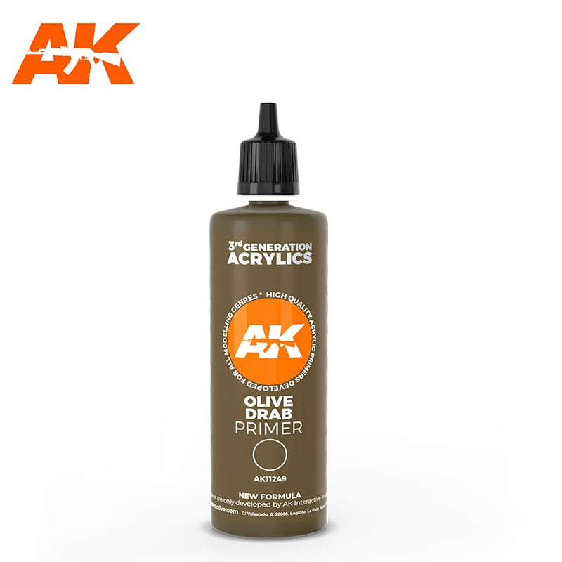 AK Interactive 3G Olive Drab Primer (100ml)