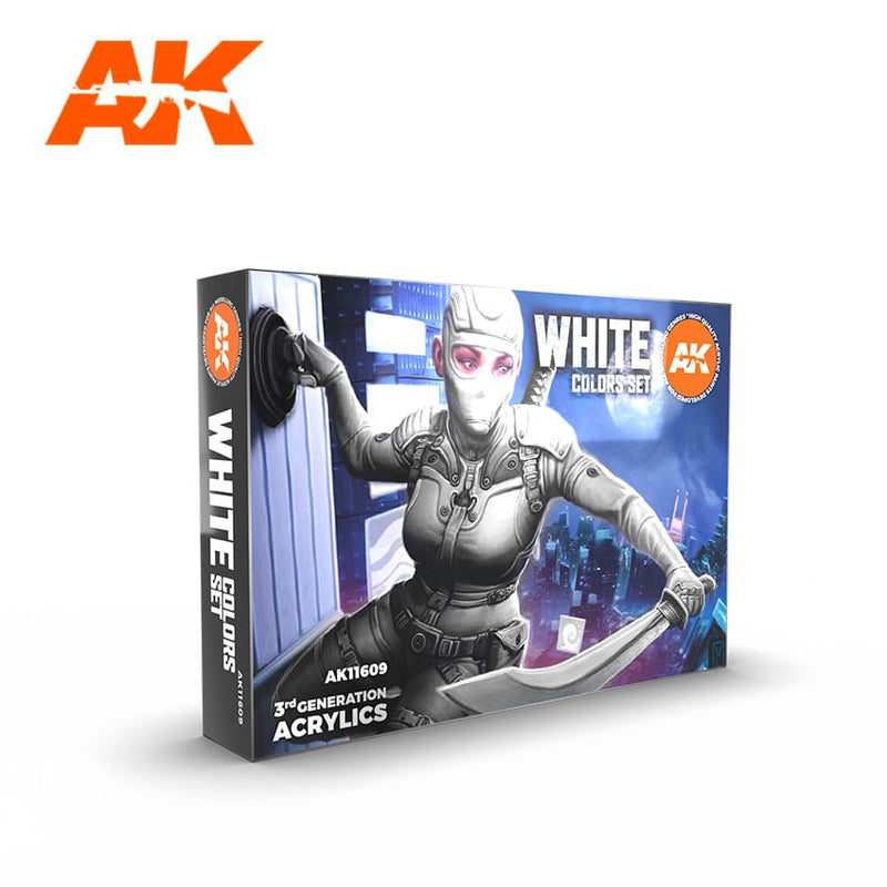 AK11609: White Colors Paint Set