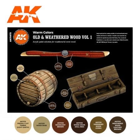 AK11673: Old & Weathered Wood Vol 1 Paint Set
