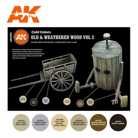 AK11674: Old & Weathered Wood Vol 2 Paint Set
