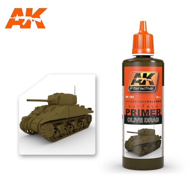 AK182: Olive Drab Primer (60mL)