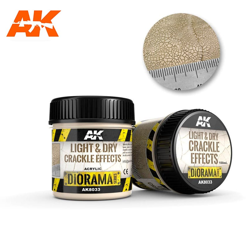 AK8033: Diorama - Light & Dry Crackle Effects (100mL)