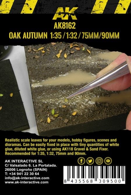 AK8162: Leaves - Oak Autumn 1/32 to 1/35 (7g)