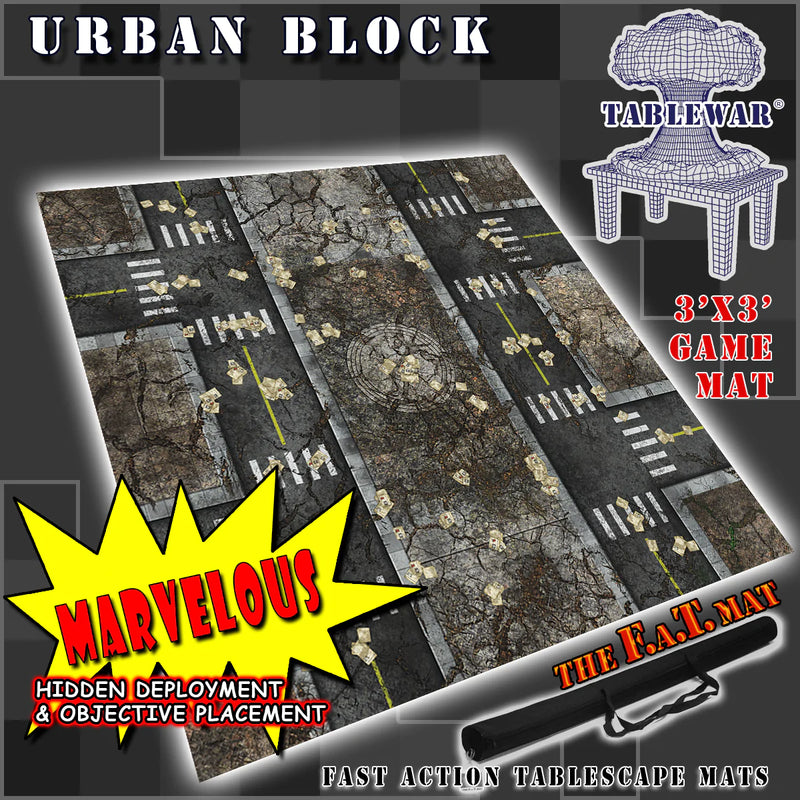 F.A.T. Mats: 'Urban Block' 3x3 Gaming Mat