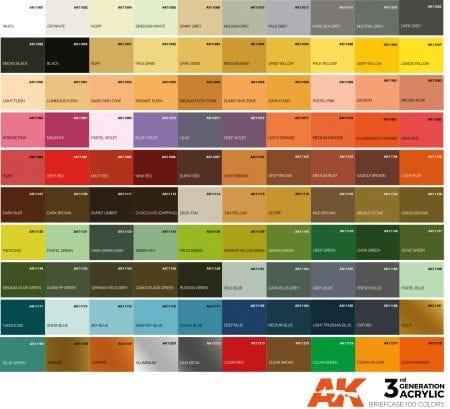 AK Interactive 3rd Gen Acrylics Briefcase (100 Colors)