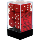 Chessex Dice: Opaque Red/White 12D6
