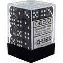 Chessex Dice: Translucent Smoke/White 36D6