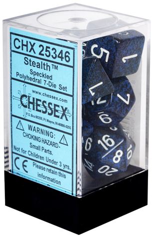 Chessex Dice: Speckled Stealth Polyhedral 7-die Set