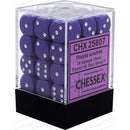Chessex Dice: Opaque Purple/White 36D6